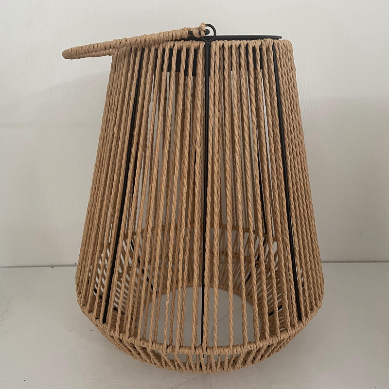 Rattan Portable Lantern Shaped LED